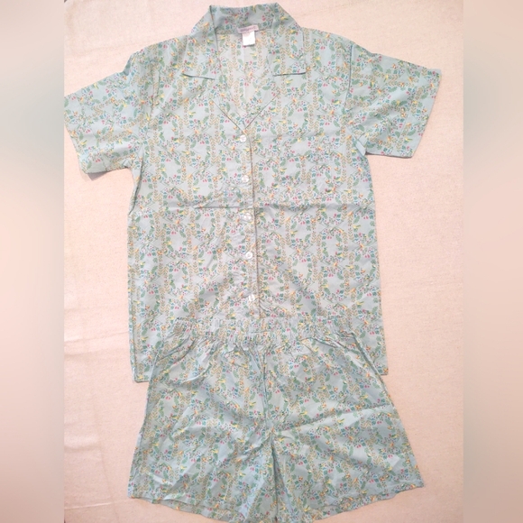 🐦 Bird•PJs~Poplin-Cotton, 2 PC Pajama Set~ Shorts & Top - Picture 6 of 9